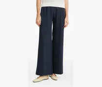 Palazzohose mit elastischem Bund - Blau