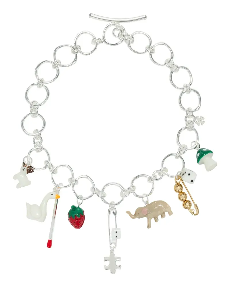 Tory Burch Halskette mit Anhänger - Silber Silber