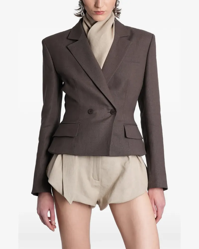 Magda Butrym double-breasted notched-lapel jacket - Braun Braun