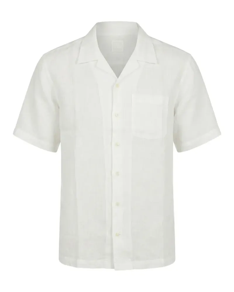 120% Lino short-sleeve linen shirt - Weiß Weiß