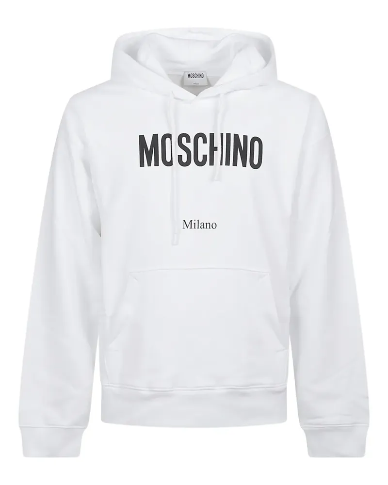 Moschino Hoodie mit Logo-Print - Weiß Weiß