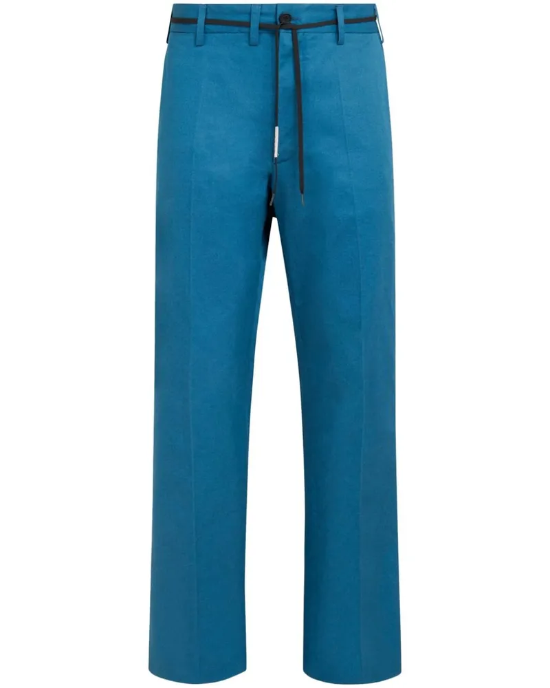 Marni Straight-Leg-Hose mit Taillengürtel - Blau Blau