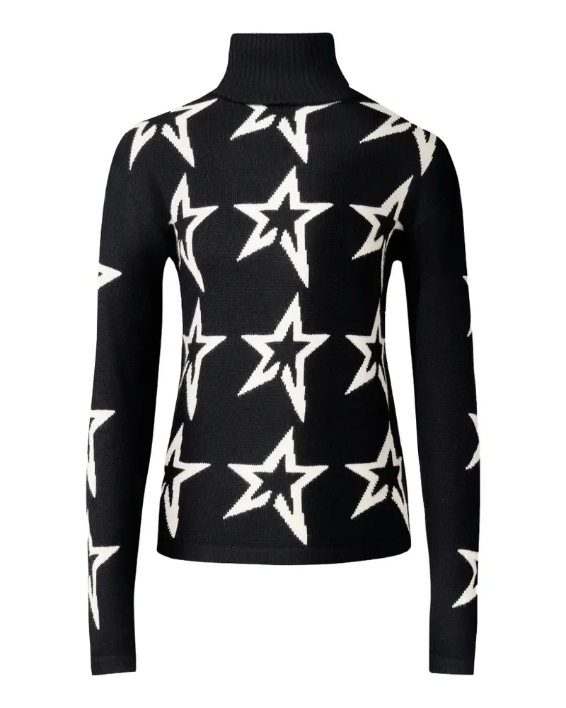 Perfect Moment Rollkragenpullover mit Print - Schwarz Schwarz
