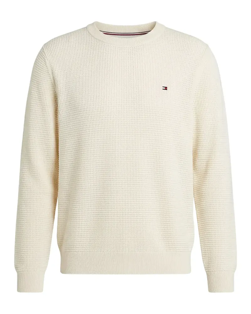 Tommy Hilfiger waffle-knit crew-neck sweater - Weiß Weiß