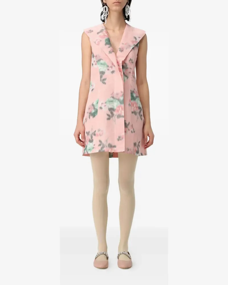 Philosophy Di Lorenzo Serafini Minikleid mit Blumen-Print - Rosa Rosa