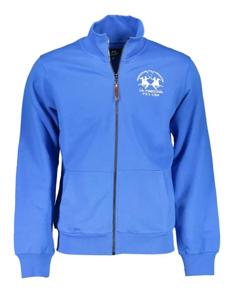 La Martina zip-up cotton sweatshirt - Blau Blau