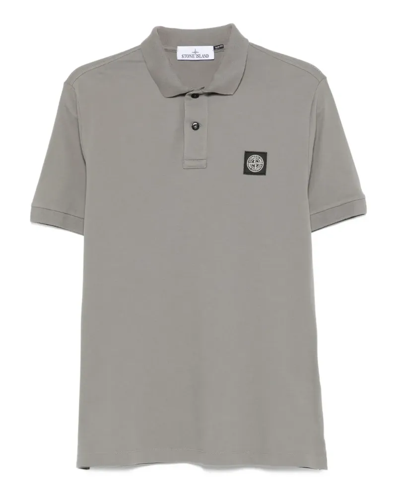 Stone Island Poloshirt mit Logo-Patch - Grau Grau