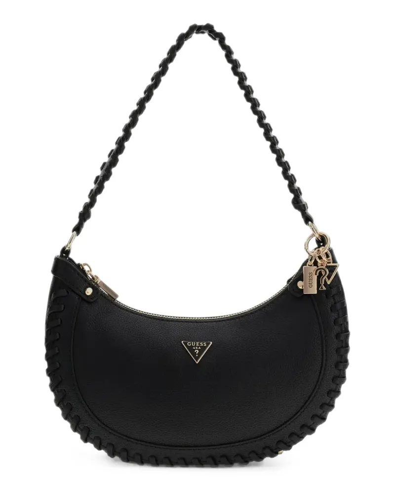 Guess Petra Schultertasche mit Ziernähten - Schwarz Schwarz