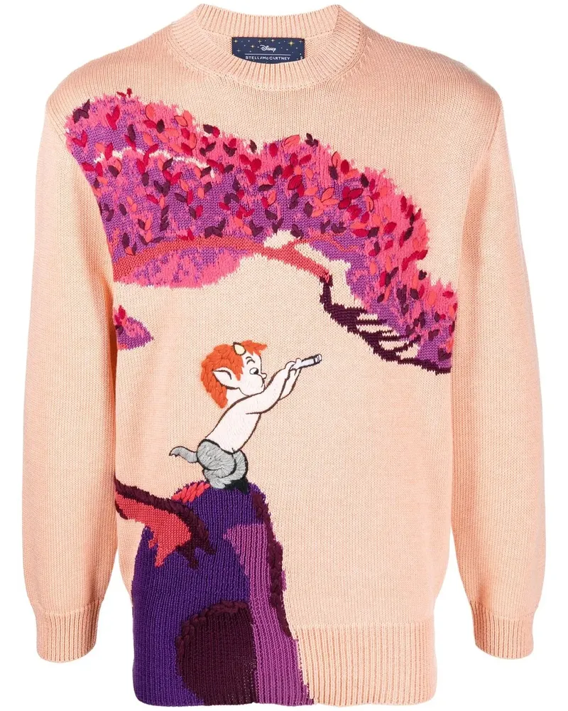 Stella McCartney x Disney Fantasia Landscape Intarsien-Pullover - Rosa Rosa