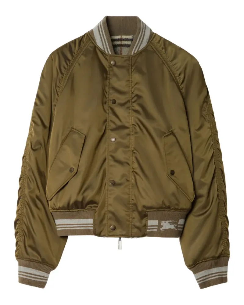 Burberry reversible nylon bomber jacket - Grau Grau