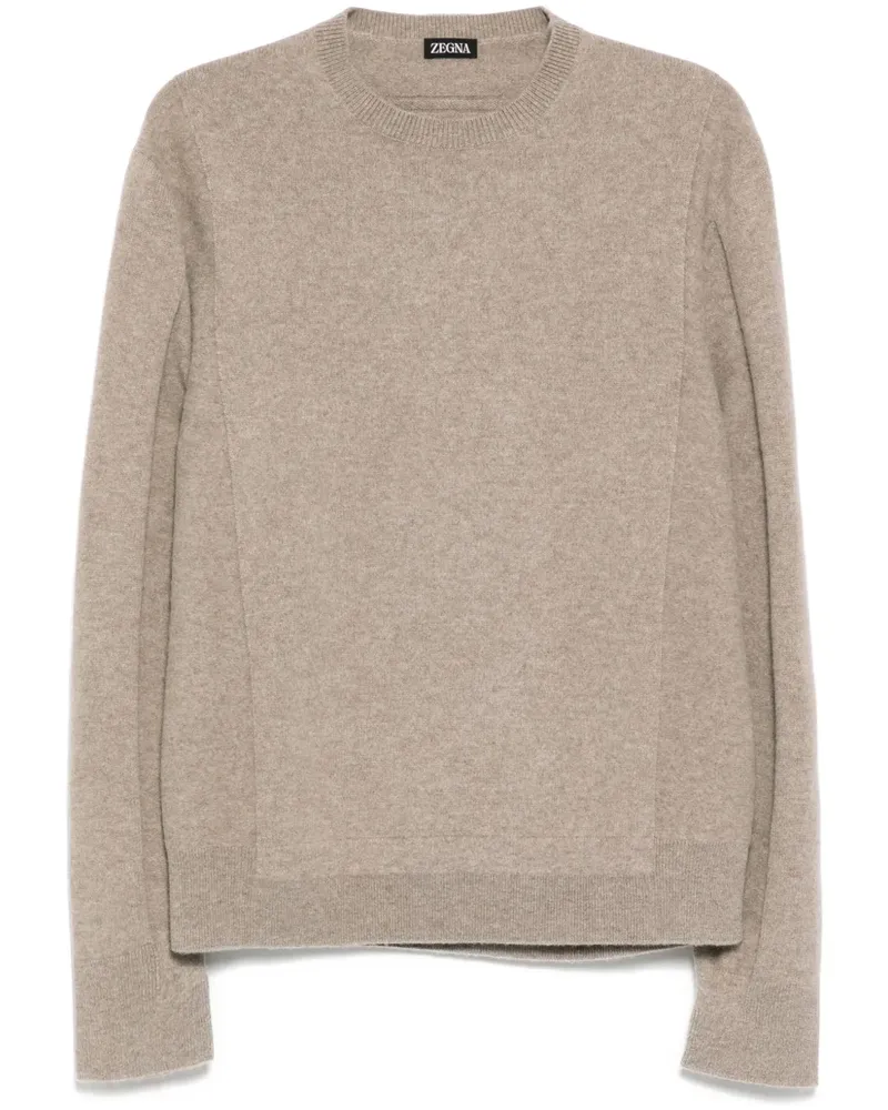 Ermenegildo Zegna Meliertes Poloshirt - Braun Braun