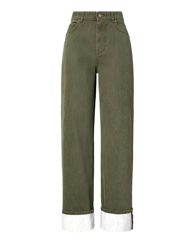 Tory Burch Jeans mit Umschlag - Grün Grün