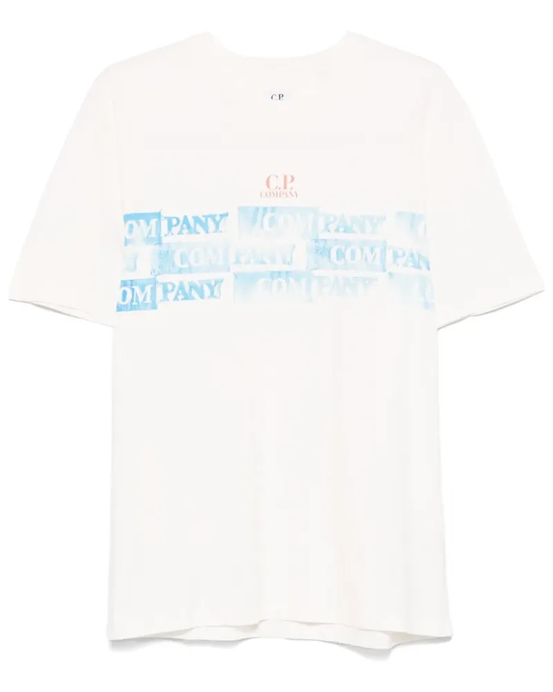C.P. Company T-Shirt mit Logo-Print - Weiß Weiß