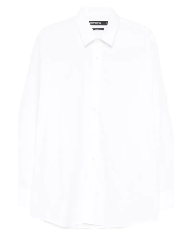 Karl Lagerfeld logo-patch shirt - Weiß Weiß