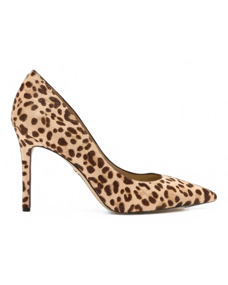 Sam Edelman Hazel leopard-print calf-hair pumps - Nude Nude