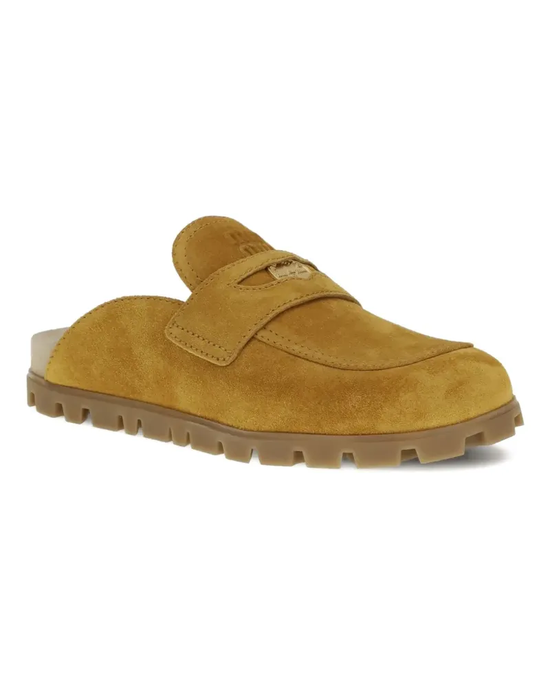 Miu Miu Mules aus Wildleder mit Horsebit - Braun Braun