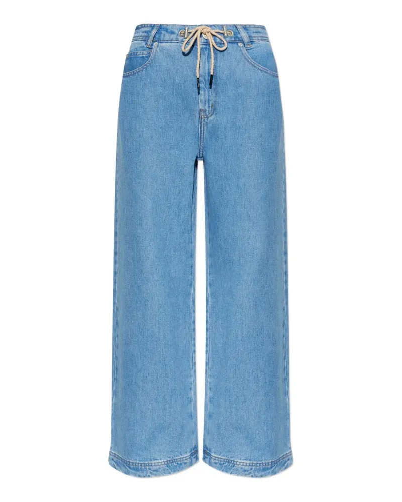 MUNTHE Obey drawstring wide-leg jeans - Blau Blau
