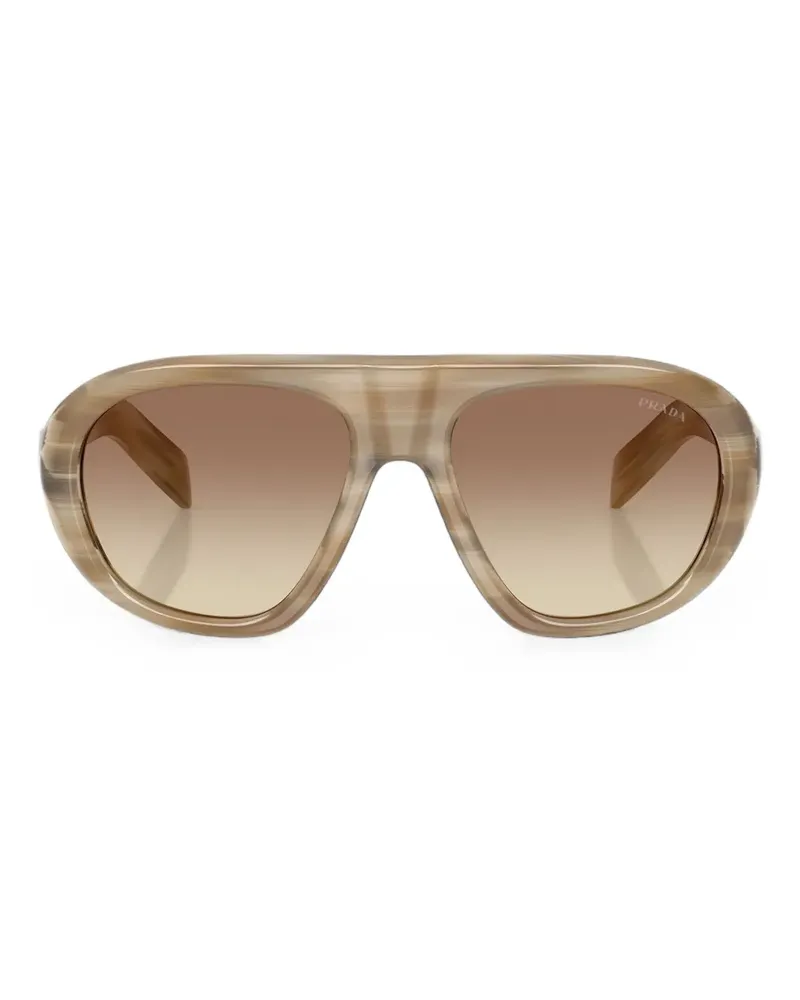 Prada Sonnenbrille mit Farbverlauf-Gläsern - Nude Nude