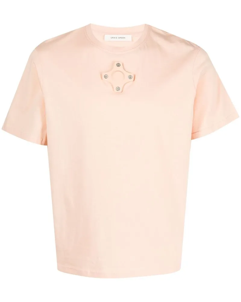 Craig Green T-Shirt mit Ösendetail Nude