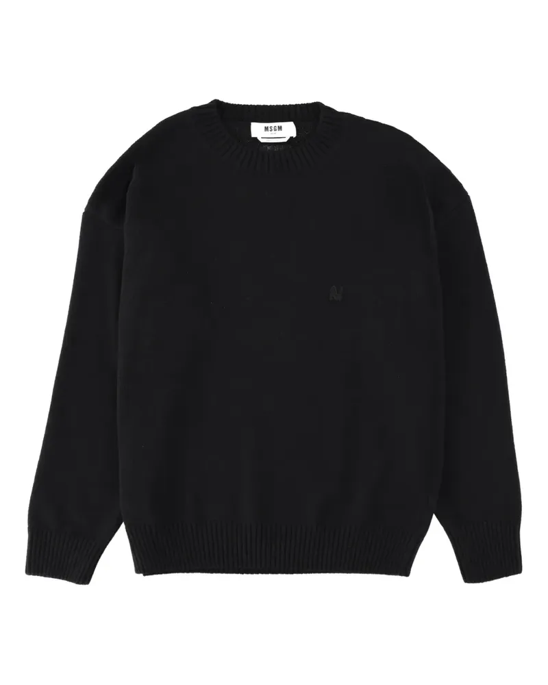 MSGM Pullover mit Rundhalsausschnitt - Schwarz Schwarz