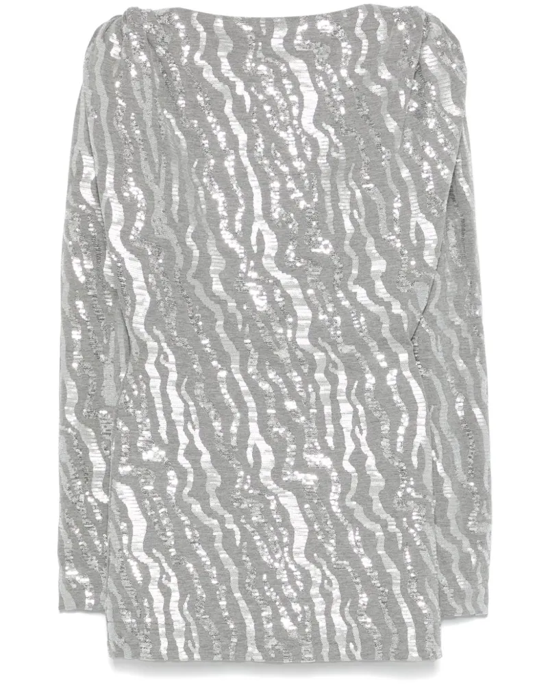 ROTATE Birger Christensen Minikleid mit Pailletten - Grau Grau