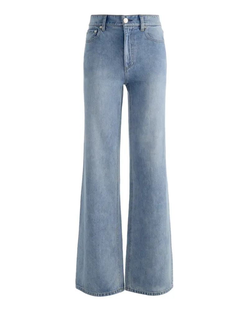 Alice + Olivia faded-wash wide-leg jeans - Blau Blau