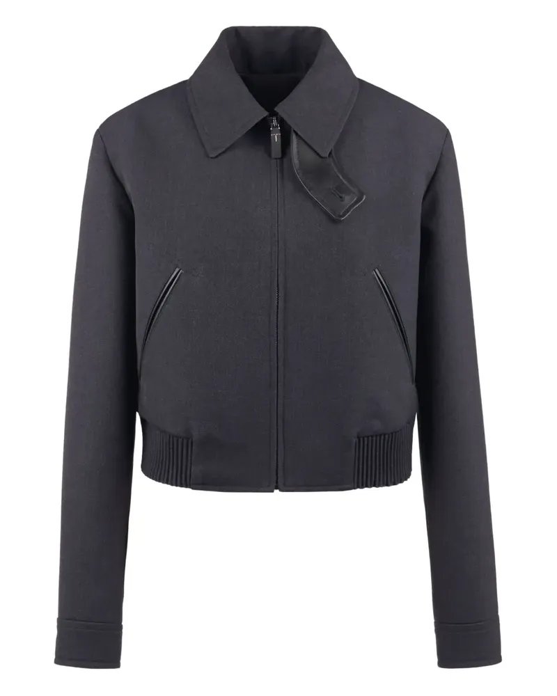 TOD'S Bomberjacke mit Lederbesatz - Blau Blau