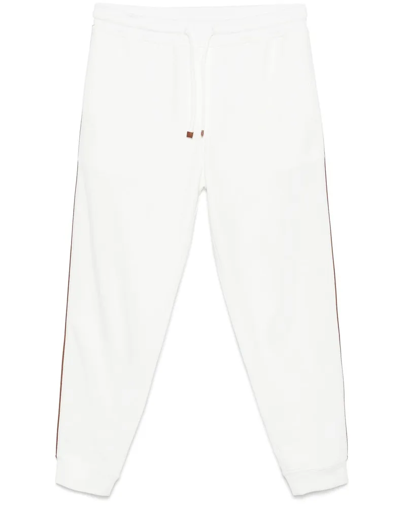 Brunello Cucinelli Jogginghose mit Paspeln - Weiß Weiß