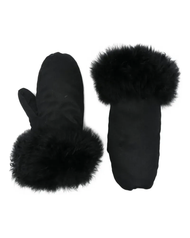Liska Handschuhe mit Pelzbesatz - Schwarz Schwarz