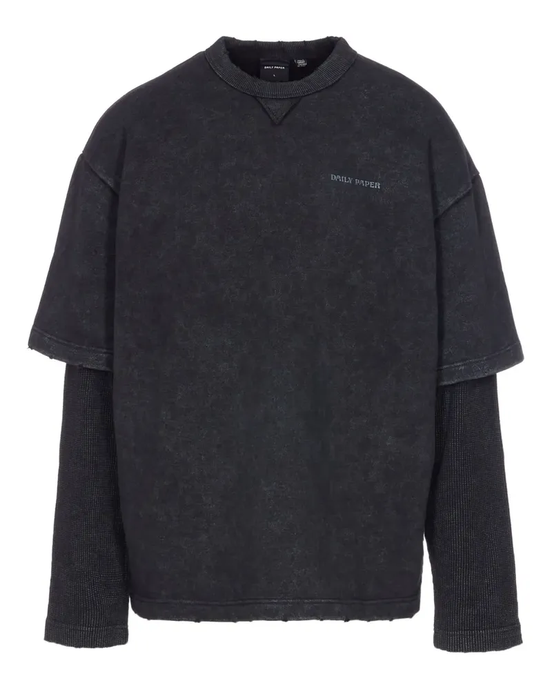 Daily Paper T-Shirt mit Logo-Print - Schwarz Schwarz