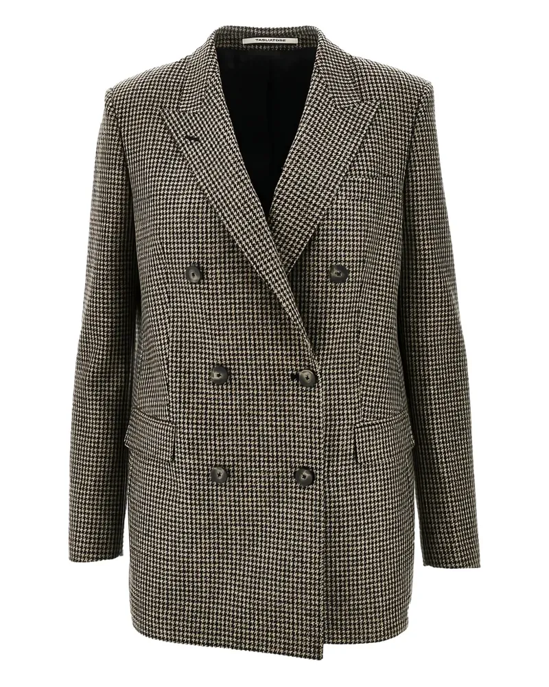 Tagliatore check-pattern double-breasted jacket - Braun Braun