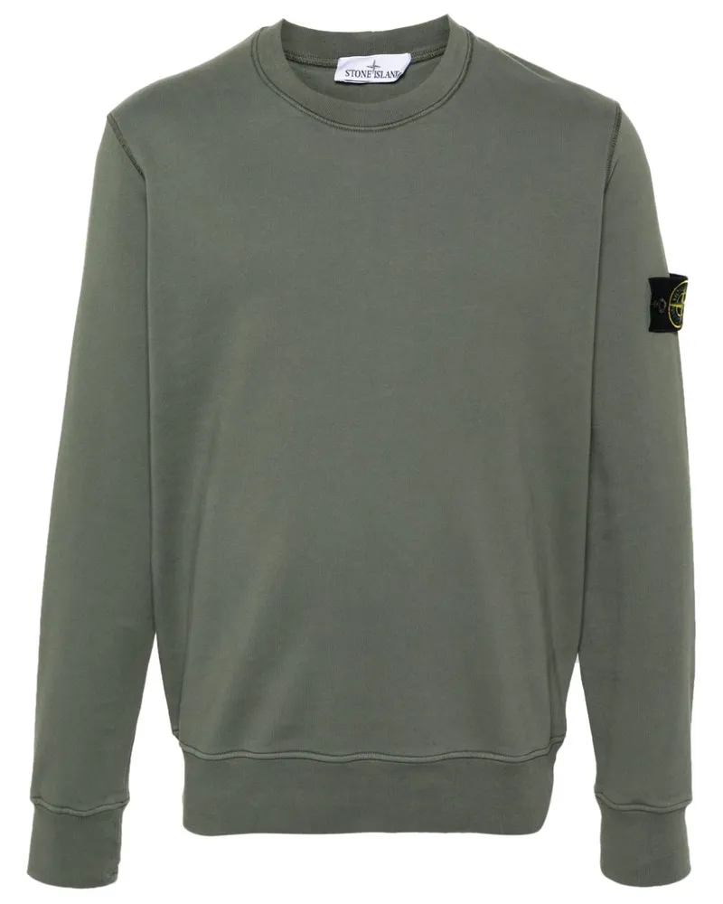 Stone Island Sweatshirt mit Logo-Applikation - Grün Grün