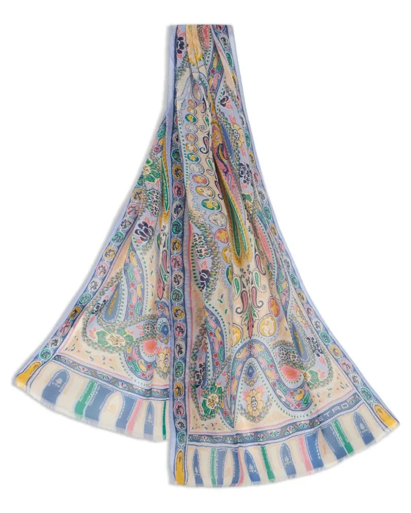 Etro Schal mit Print - Blau Blau