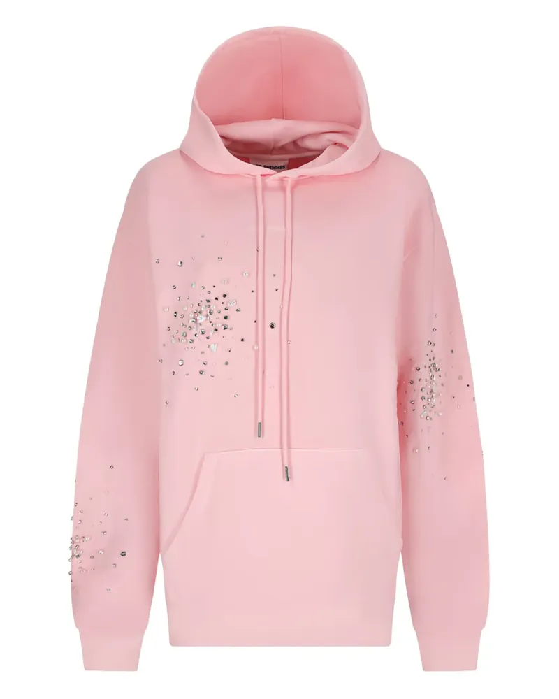 Des Phemmes crystal-embellished hoodie - Rosa Rosa