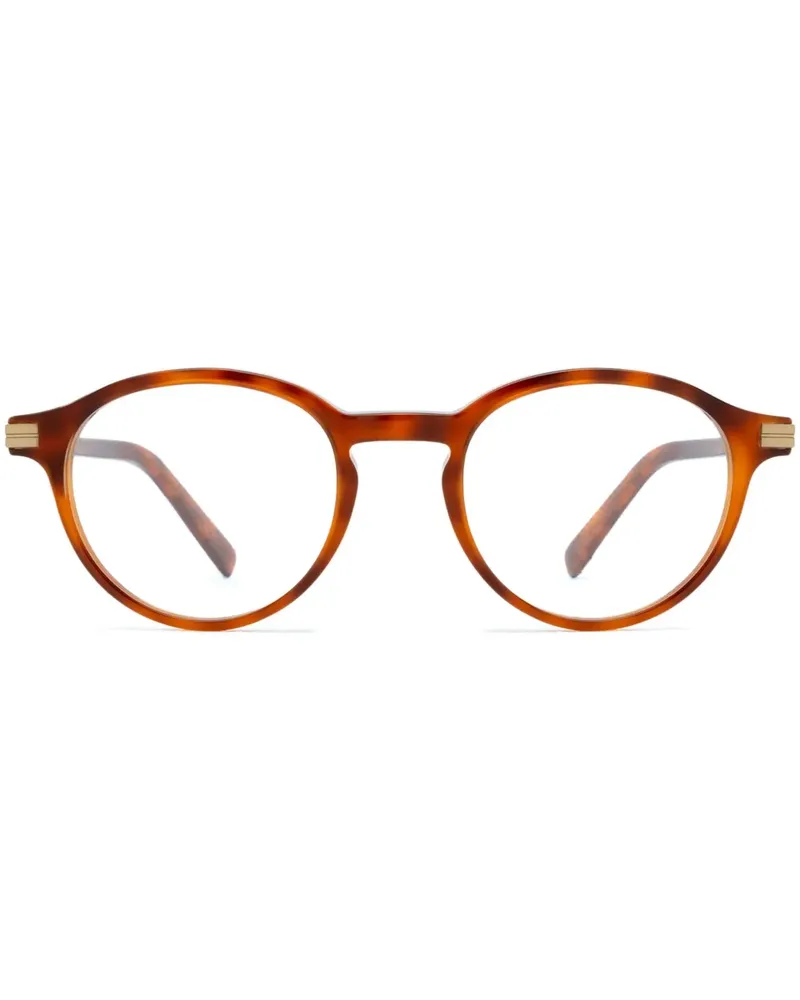 Ermenegildo Zegna Brille mit rundem Gestell - Braun Braun