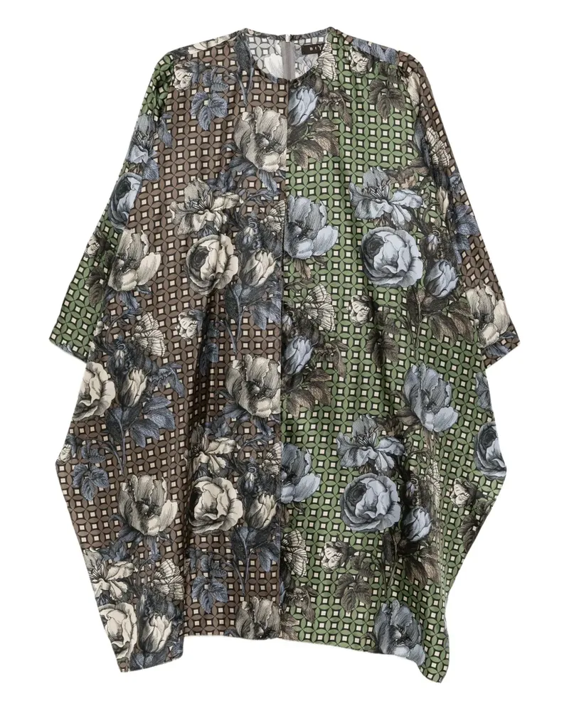 Biyan Bluse mit Blumen-Print - Blau Blau