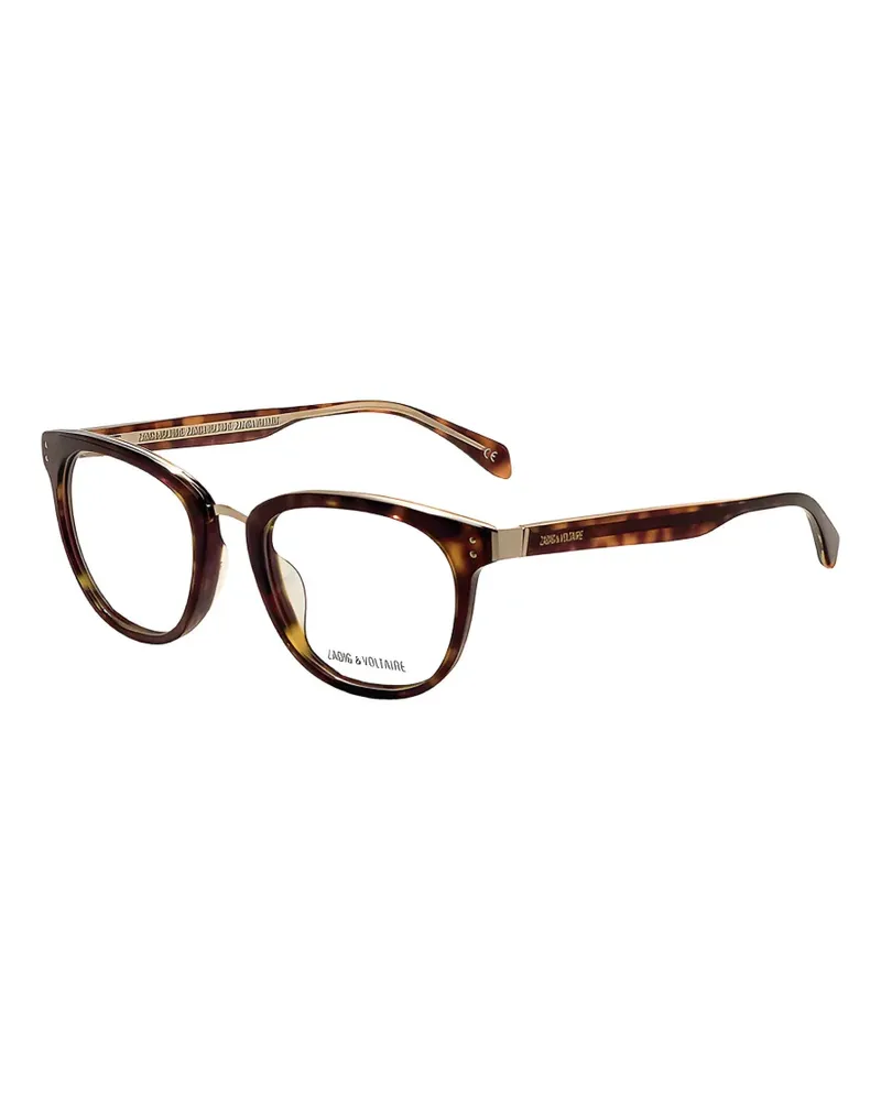 Zadig & Voltaire tortoiseshell-effect square-frame glasses - Braun Braun