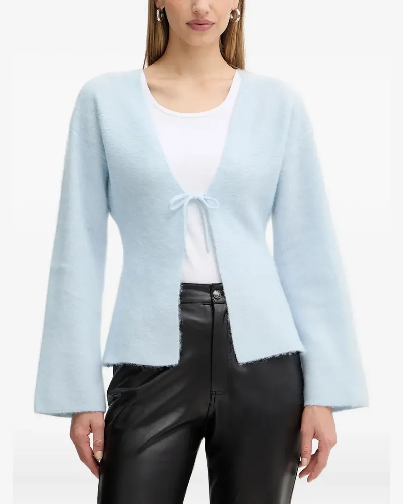 HUGO BOSS tie-front flared-sleeves cardigan - Blau Blau