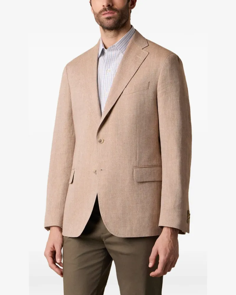 Brooks Brothers Sakko mit Fischgrätenmuster - Nude Nude