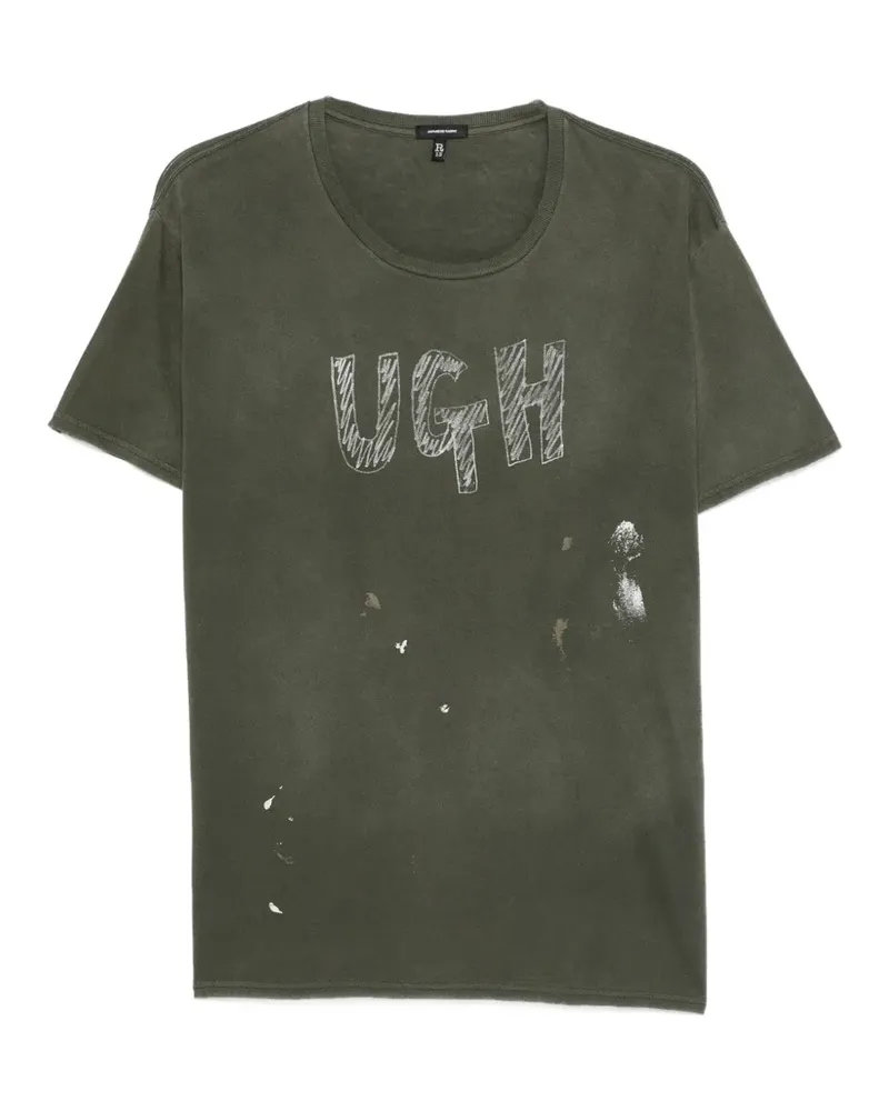 R13 Ugh graphic T-shirt - Grün Grün