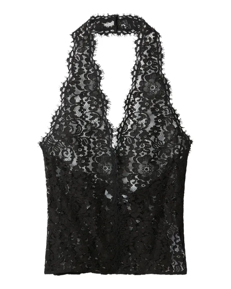 Stella McCartney halterneck lace top - Schwarz Schwarz