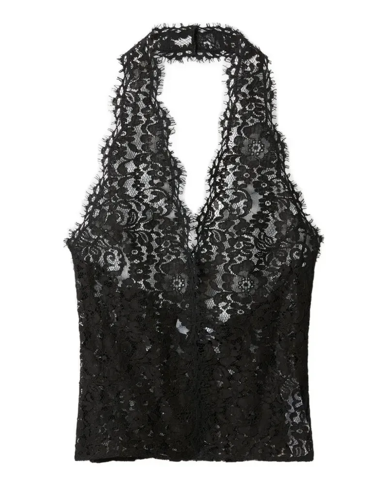 Stella McCartney halterneck lace top - Schwarz Schwarz