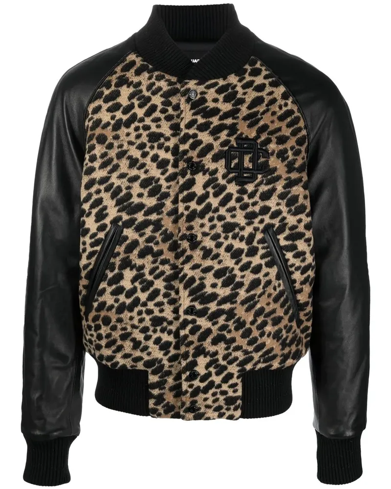 Dsquared2 Bomberjacke mit Leoparden-Print - Nude Nude