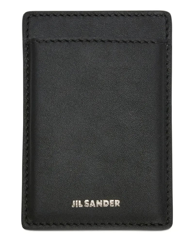 Jil Sander Kartenetui mit Logo-Print - Schwarz Schwarz
