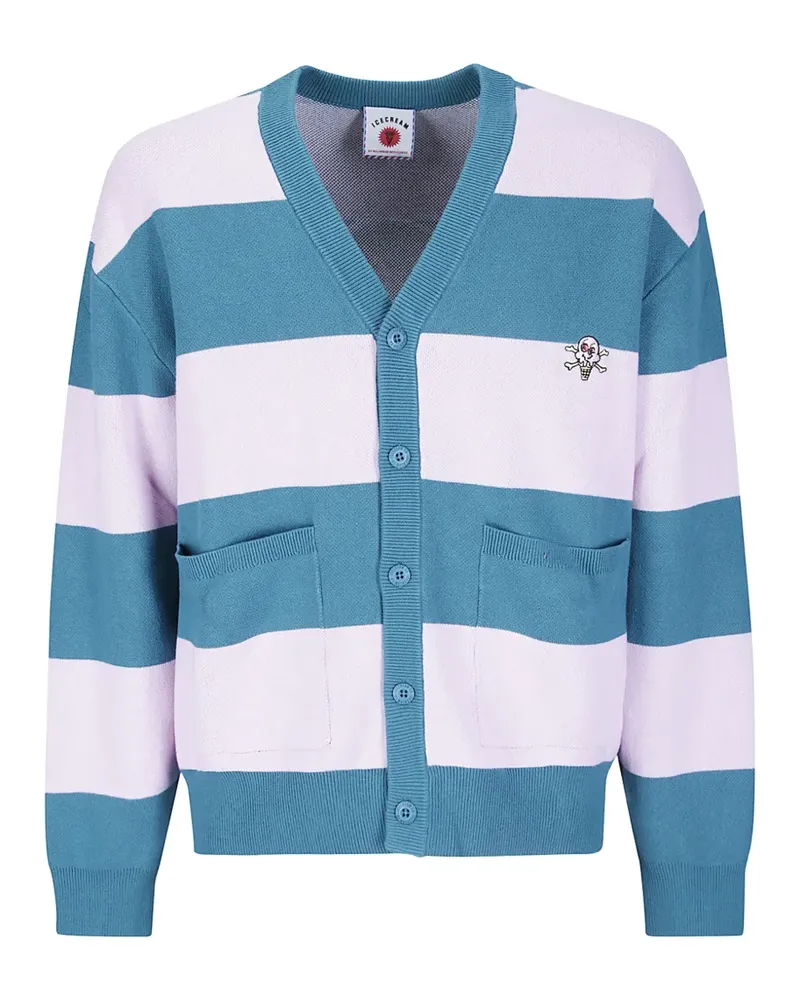 ICECREAM Cones & Bones striped cardigan - Grün Grün