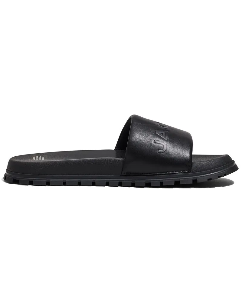 Marc Jacobs The Leather Slide Pantoletten Schwarz