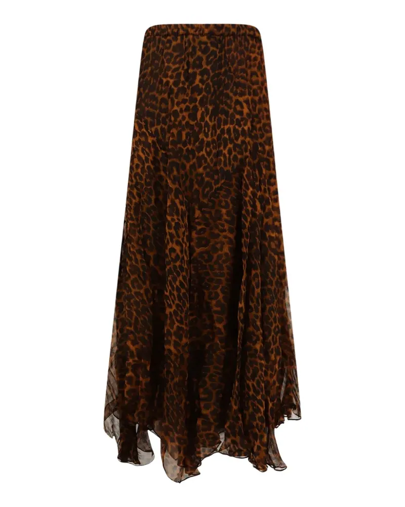 Mes Demoiselles Susu leopard-print long skirt - Braun Braun