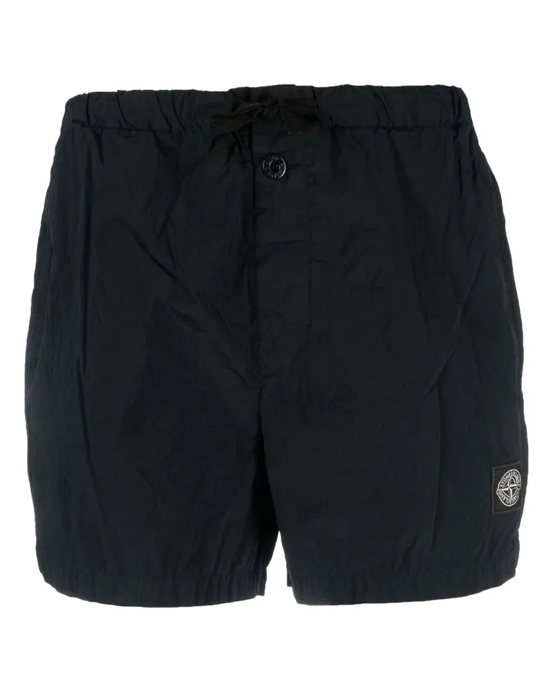 Stone Island Badeshorts mit Logo-Patch - Blau Blau