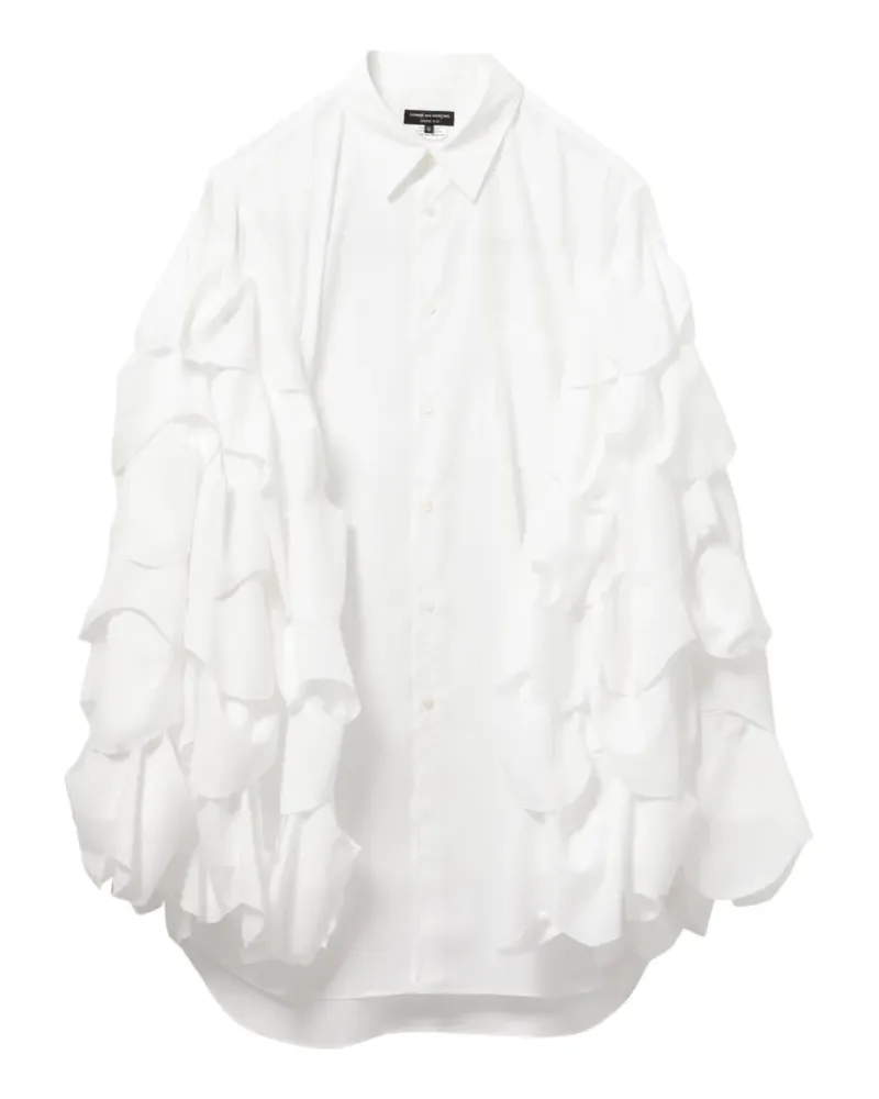 Comme des Garçons Hemd mit gerüschten Ärmeln - Weiß Weiß