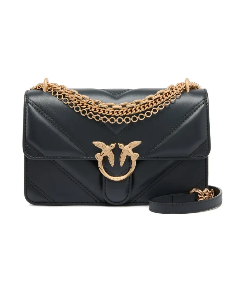 Pinko mini Love Bag One chevron shoulder bag - Grau Grau